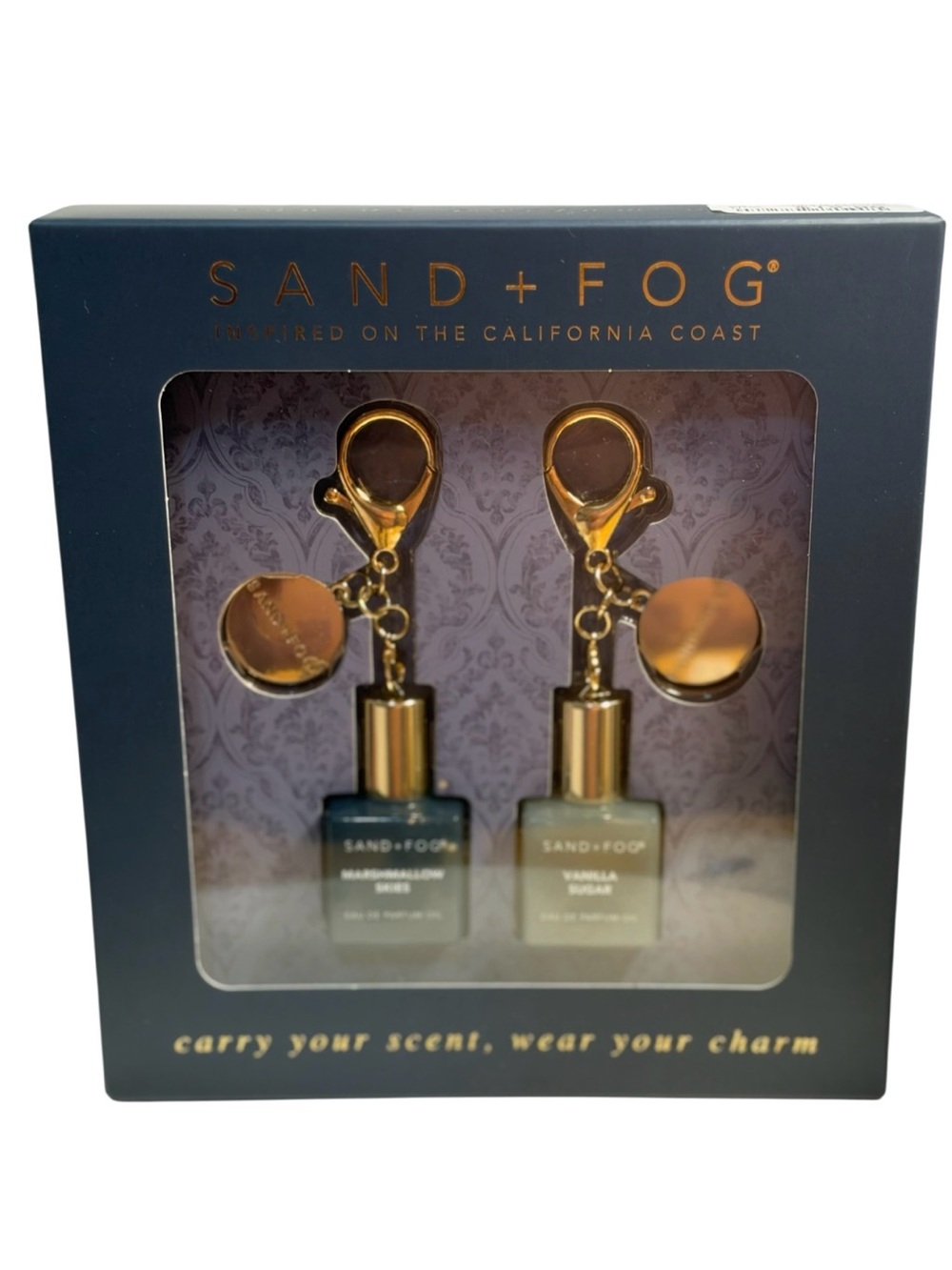 Sand + Fog “Marshmallow Skies & Vanilla Sugar” Body Oil Keychain Set - NWT **